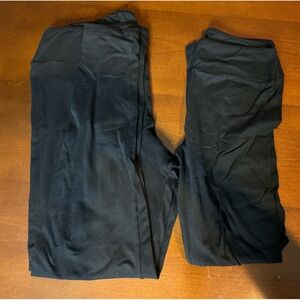 Lularoe solid black leggings! 1-TC size & 1-OS size